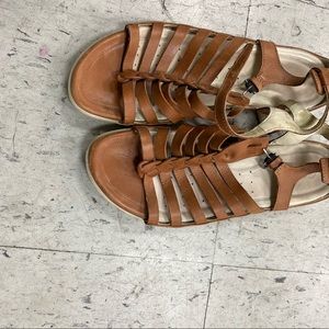 Ecco ladies sandals brown